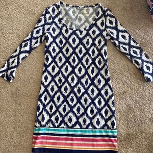 Lilly Pulitzer navy pattern dress